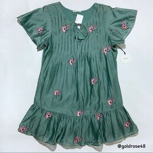 Tularosa Carson silk and cotton dress in Celadon